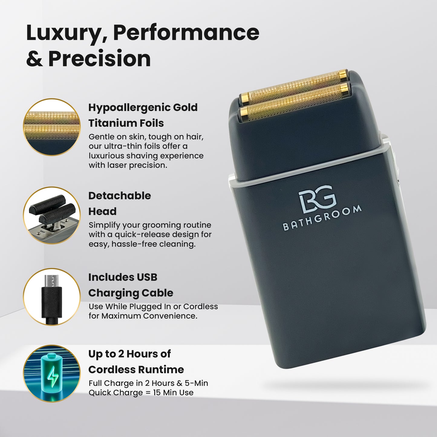 BathGroom Black Titanium Foil Shaver