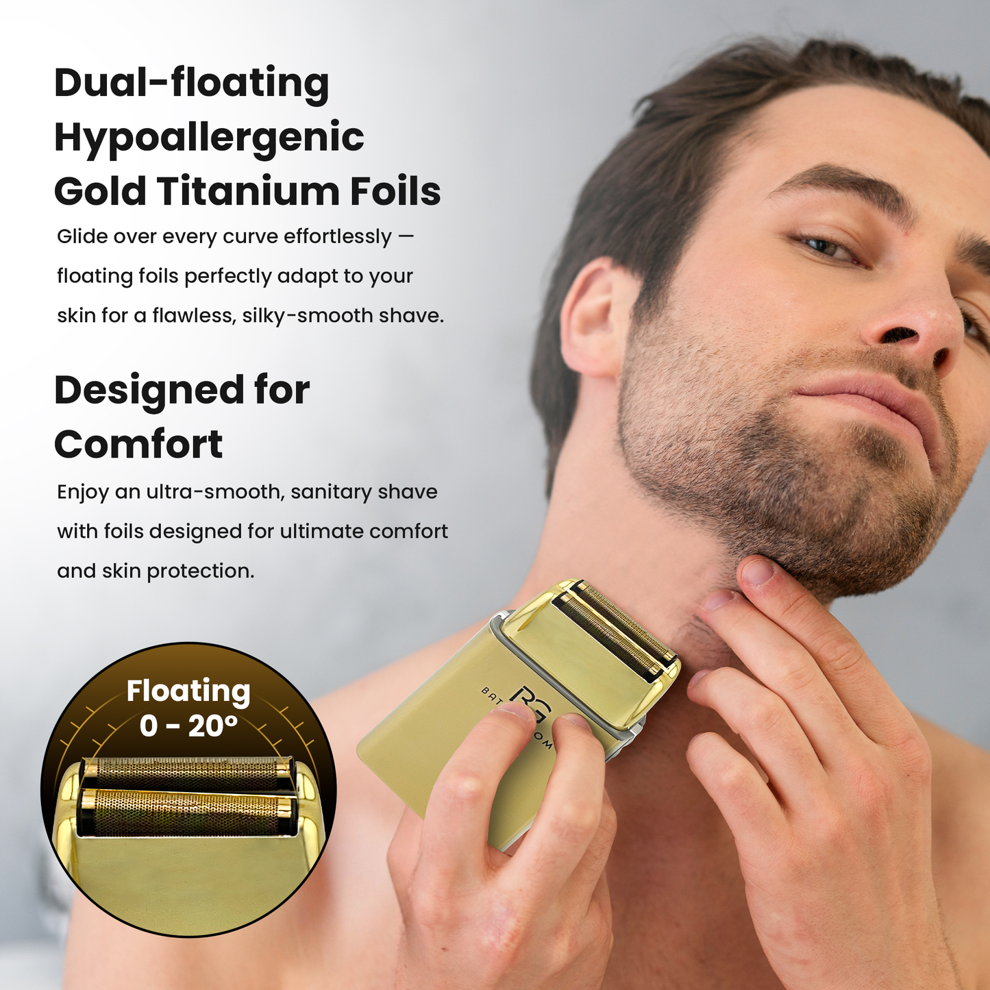 BathGroom Gold Titanium Foil Shaver