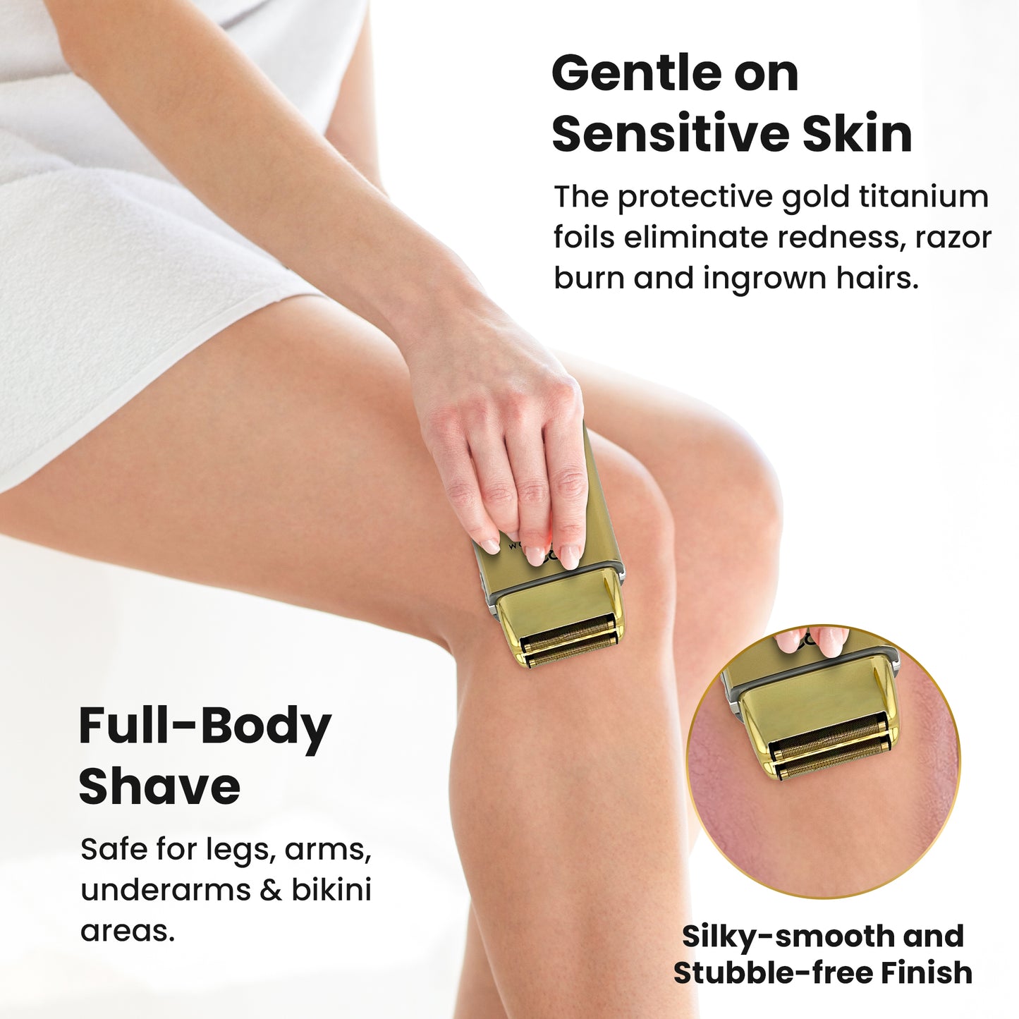 BathGroom Gold Titanium Foil Shaver