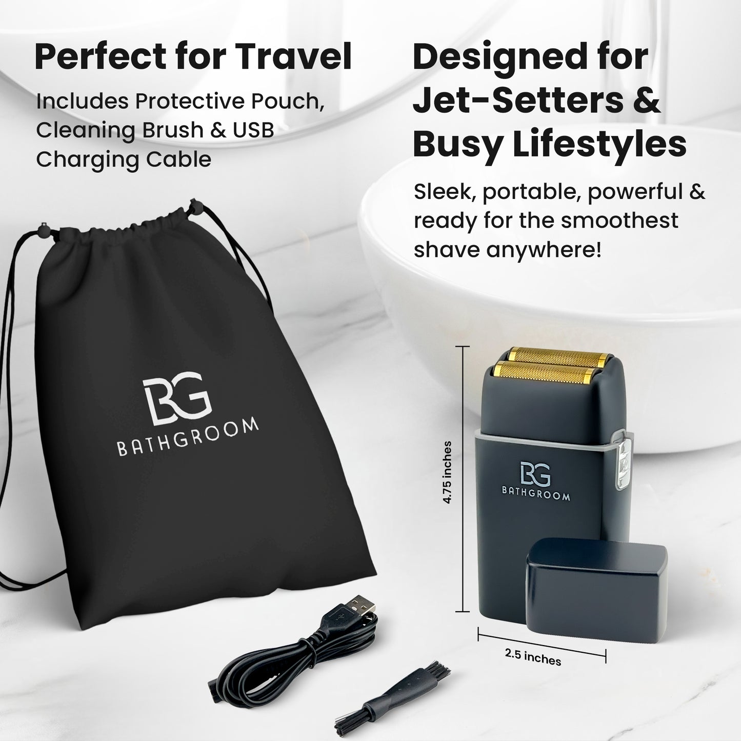 BathGroom Black Titanium Foil Shaver