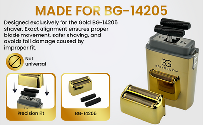 BathGroom gold titanium replacement foil head and dual cutter blades