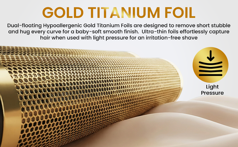 BathGroom gold titanium replacement foil head and dual cutter blades