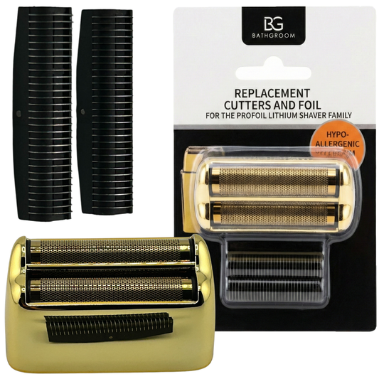 BathGroom gold titanium replacement foil head and dual cutter blades